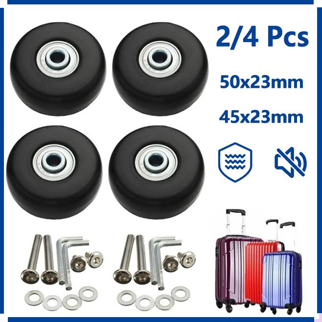2/4Pcs Roda Koper /Roda Koper Pengganti Karet Luggage Replacement Wheel / Roda Koper Travel /