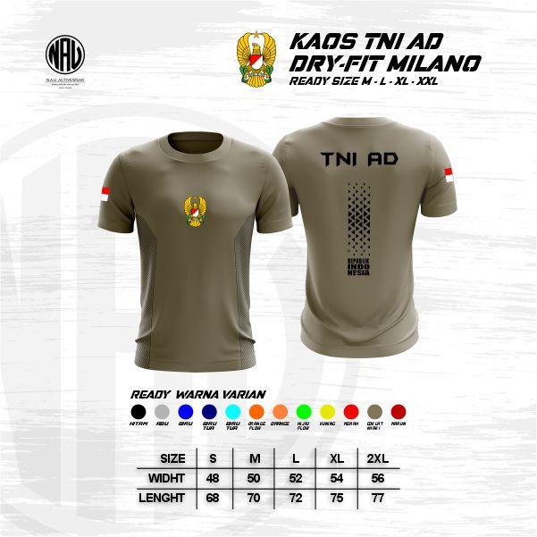 Jersey Nauactivewear Oneck Drifit Milano Nonsublime - Jersey Angkatan Darat - Jersey Sport Terbaru