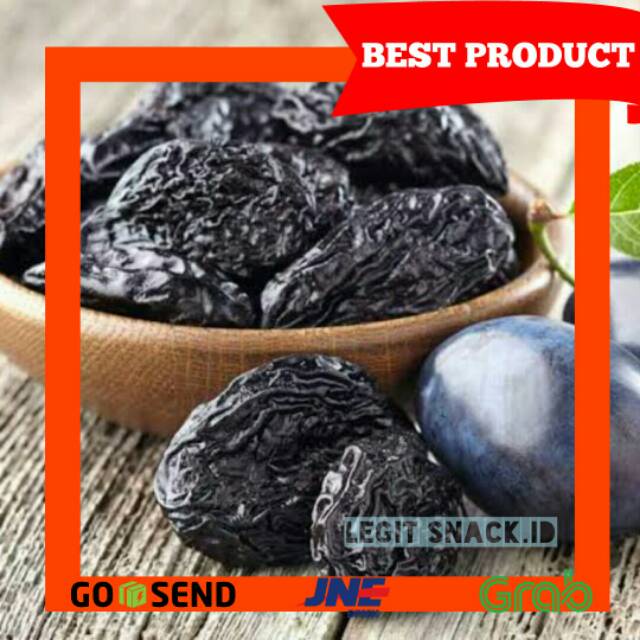

A Buah Plum Hitam Basah Manisan Tanpa Biji 250 Gram