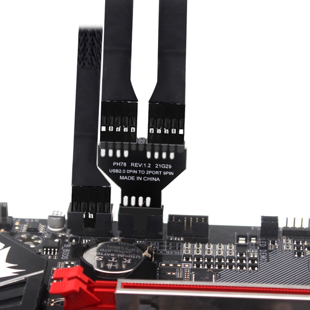 Motherboard USB2.0 9Pin Extension Cable Adapter 1 To 2 USB HUB USB2.0 9 Pin To USB3.0 19Pin Conversi