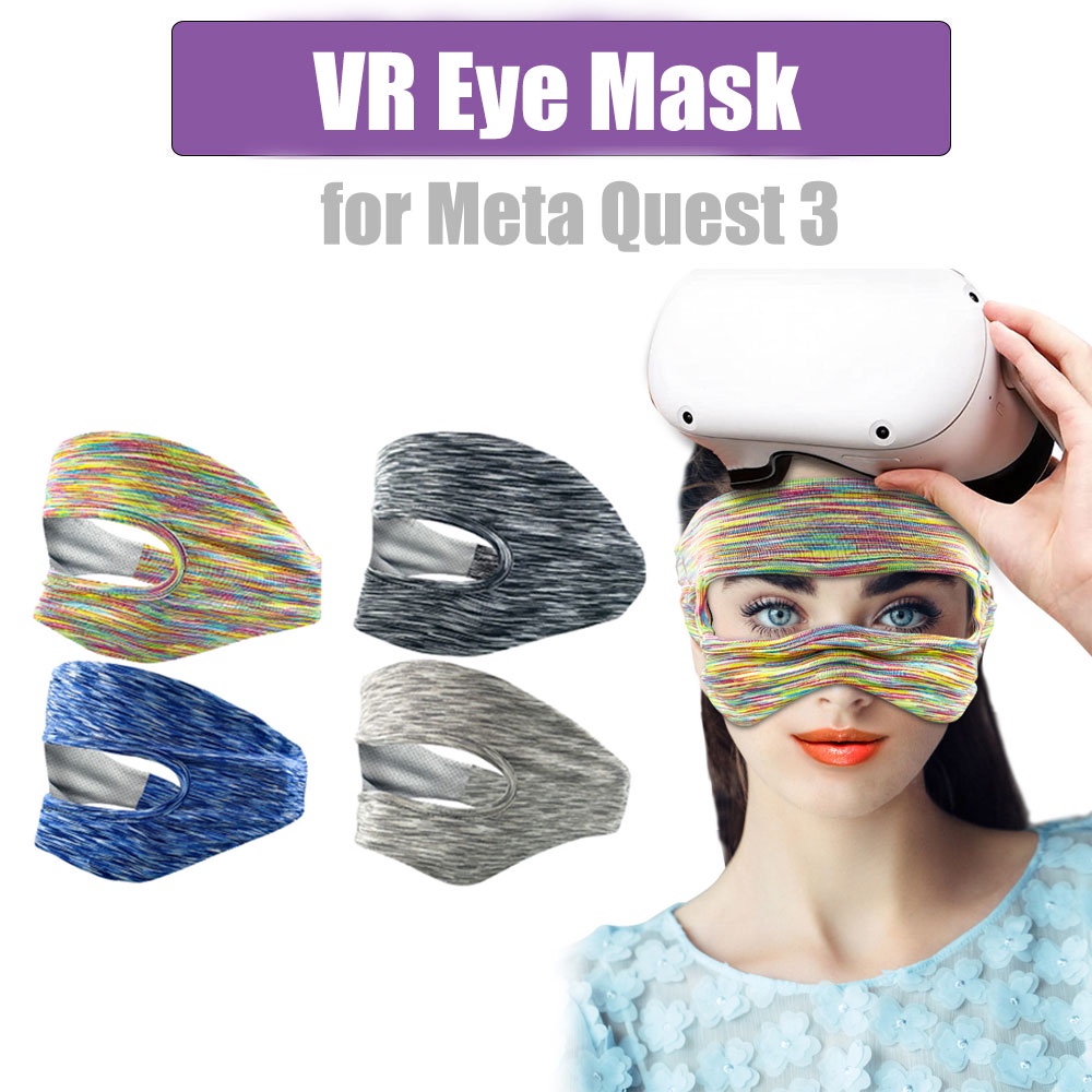Disposable VR Eye Mask for Meta Quest 3 VR Headset Accessories Fiber Cloth Sweat Breathable Eye Cove