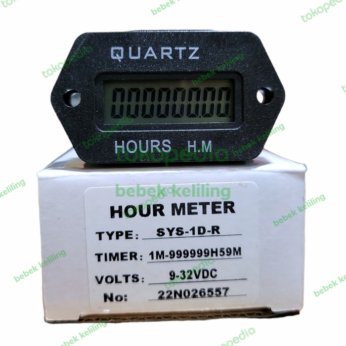 Hour Meter Digital / Hour Meter Mesin Dan Alat Berat / Sys-1D-R