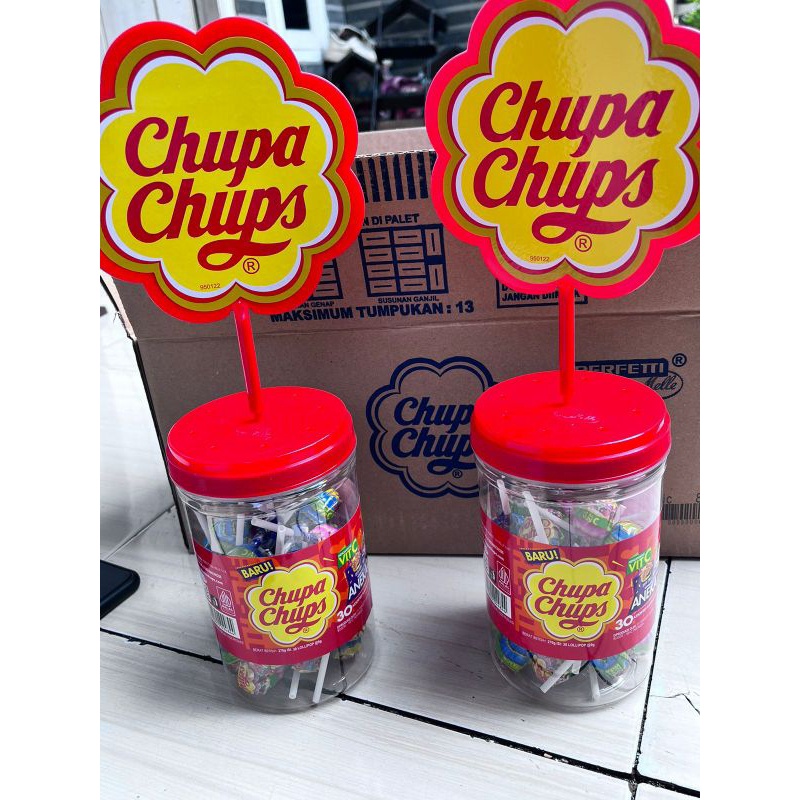 

A Permen Chupa Chups Lollilop 1 Toples Isi 30Pcs