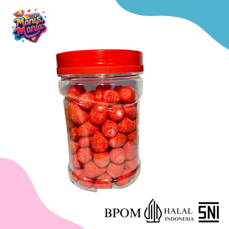 

A Manis.Mania Halal Permen Rasa Strawberry Permen Karet Rasa Strawberry Bubble Gum Strawberry Candy