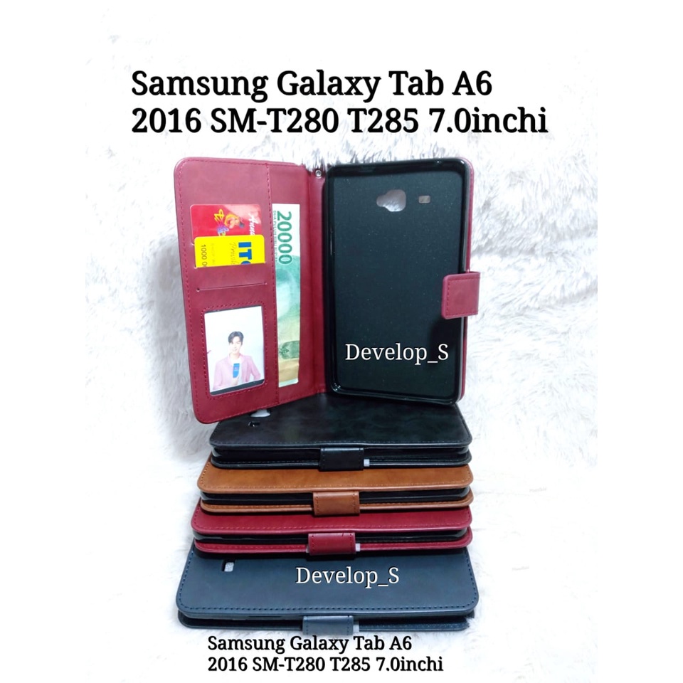 TerLengkapDong- Leather Case Flip Cover Kulit Samsung Galaxy tab A6 2016 7.0inchi SM-T280 T285
