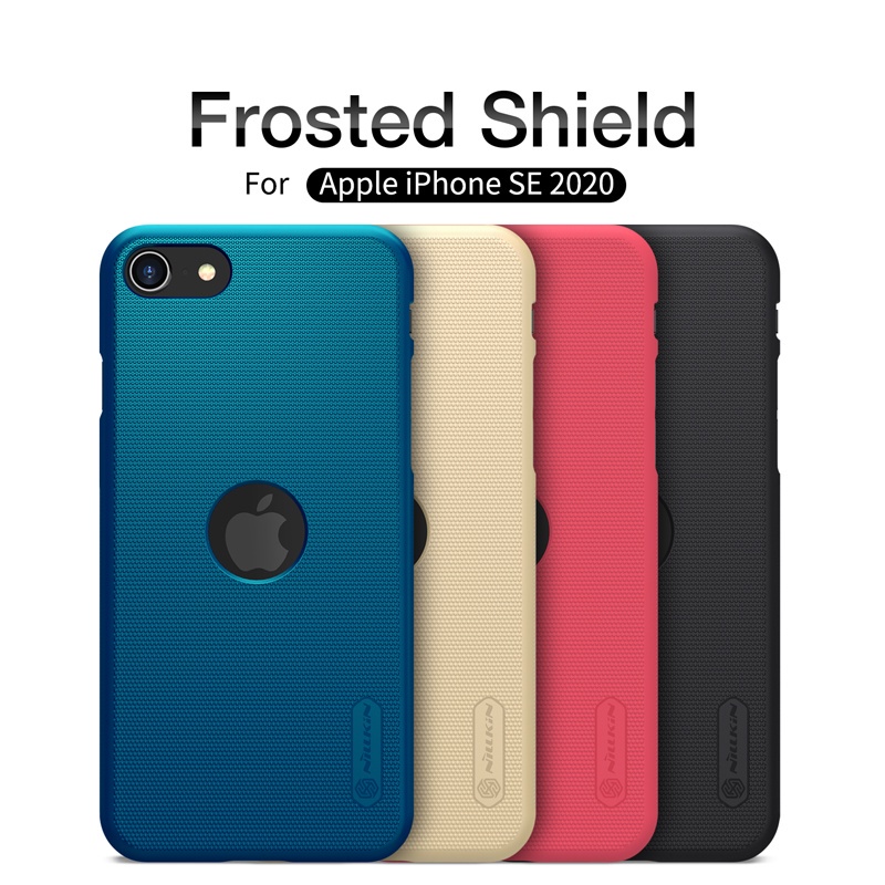 TerLengkapDong- Case Iphone SE 2020 / SE2 FROSTED Shield Logo CutOuts Casing