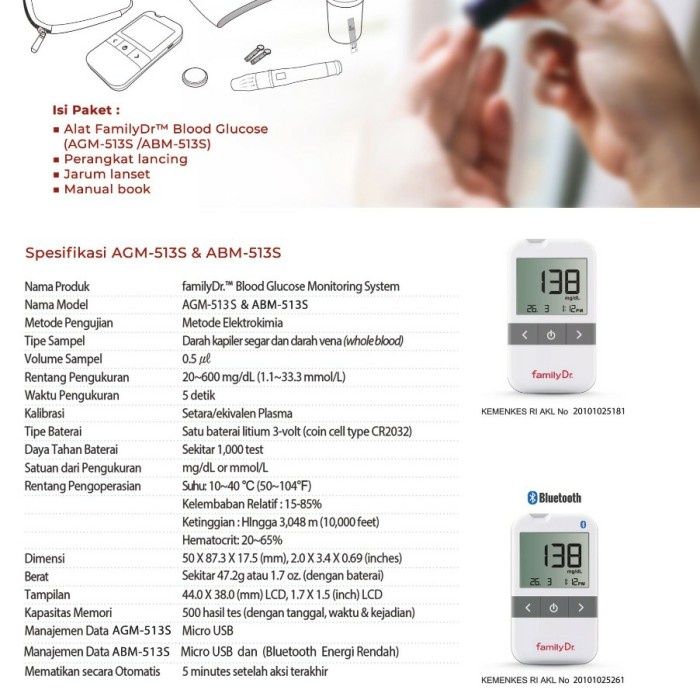 Alat Cek Gula Darah Family Dr Blood Glucose Gratis Thermometer OMRON