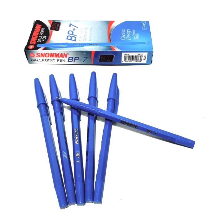 

Termurah Harga Grosir (1Dus/144Pcs) Pulpen Snowman Bp-7 Original