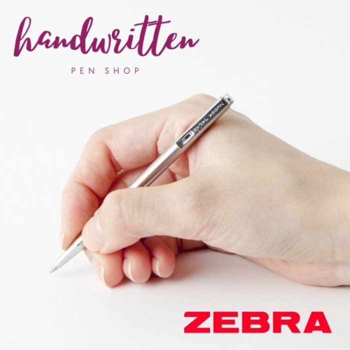 

Gas....!!!! Zebra Techo T-3 T3 Stainless Steel Mini Ballpoint Pen / Pulpen