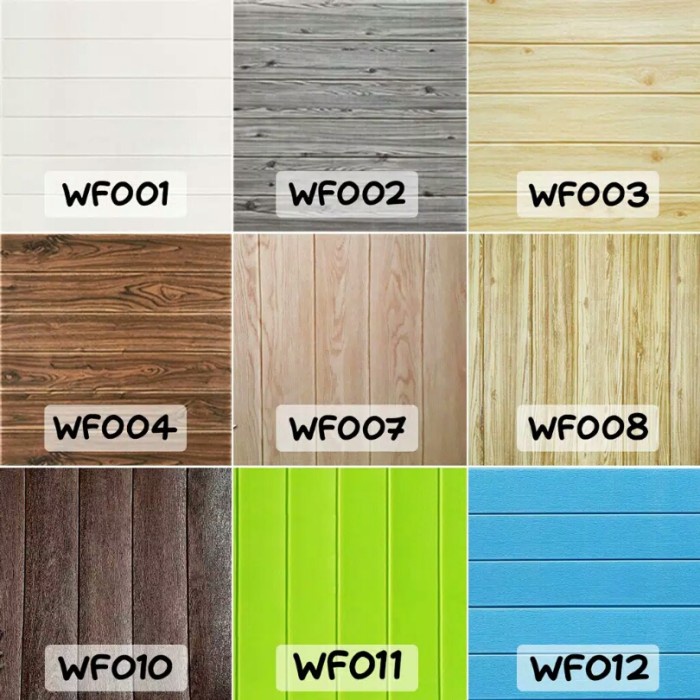 TERMURAH Wallpaper Dinding Foam Kayu Putih 70x70 Dekorasi Dinding