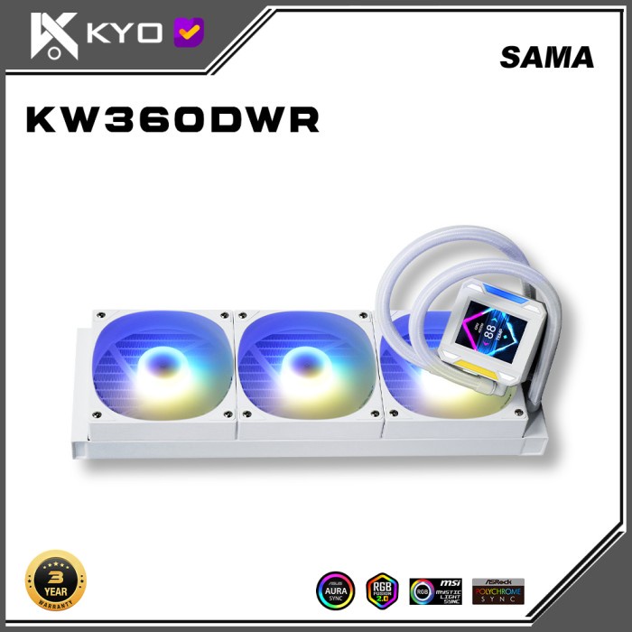 KYO SAMA KW360R ARGB AIO Liquid Cooling LCD DISPLAY AIO 360mm