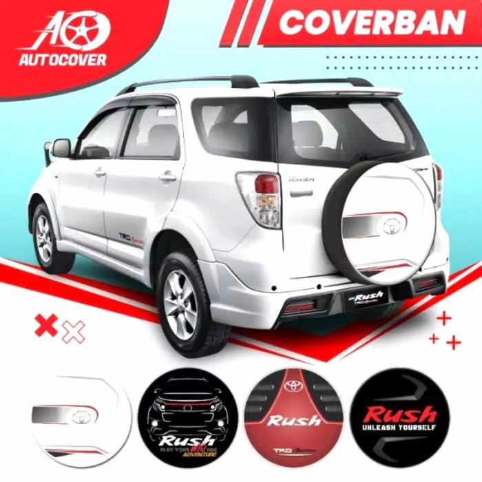PREMIUM COVER BAN RUSH /SARUNG BAN RUSH TUTUP BAN SEREP TOYOTA RUSH