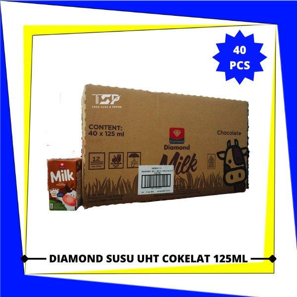 

(TopSeller) DIAMOND Susu UHT Cokelat 125ml x 40 pcs (1 Karton)