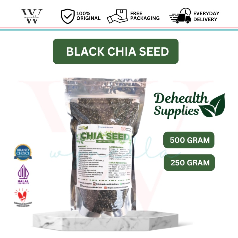 

A Dehealth Supplies Black Chia Seed 250 Gram / 500 Gram