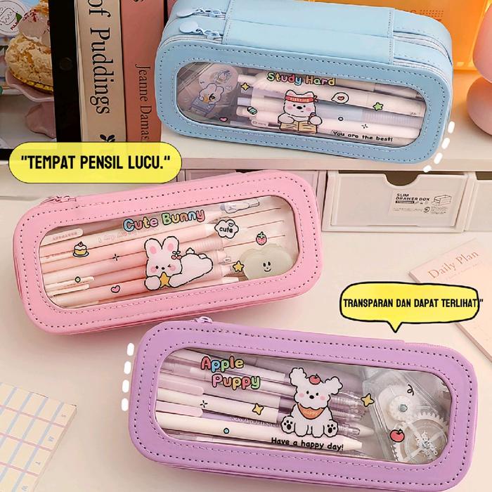 

Kotak Pensil 2 Tingkat Transparan Kapasitas Besar