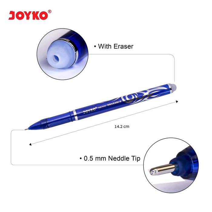 

Bolpen Erasable Gel Pen Pulpen Pena Bisa Dihapus Joyko Gp-279 Isi 12Pcs Tinta Black