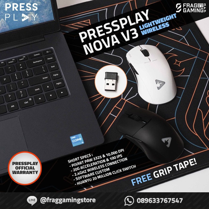 PressPlay Nova V3 / Pressplay Ultralight Wireless - Gaming Mouse