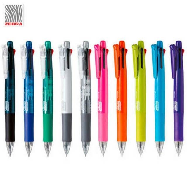 

pintar- Zebra Clip-On Multi 4 + 1 Ballpoint Pen with Mechanical Pencil