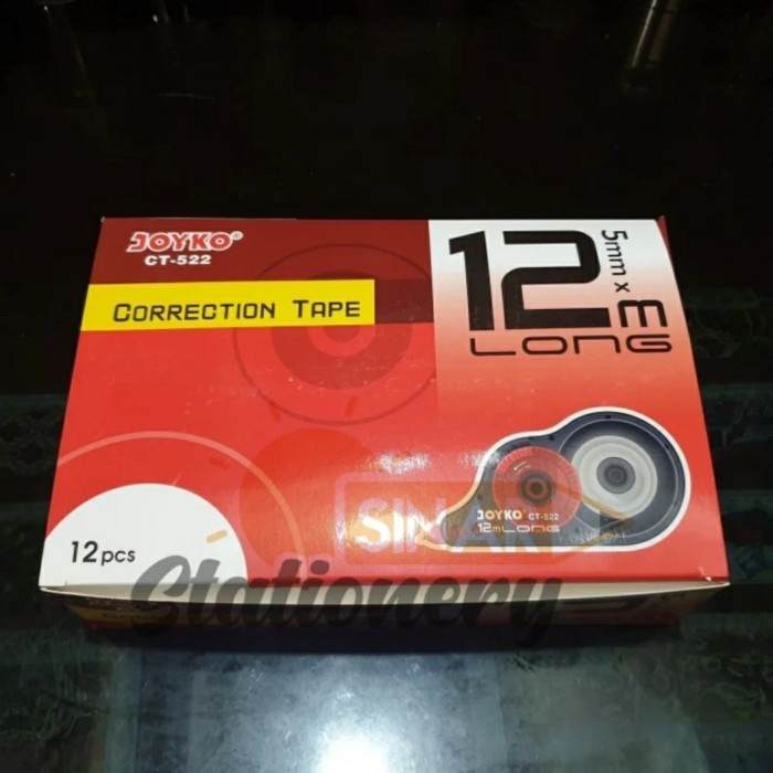 

pintar- Correction tape ct 522 joyko 1pak isi 12pc
