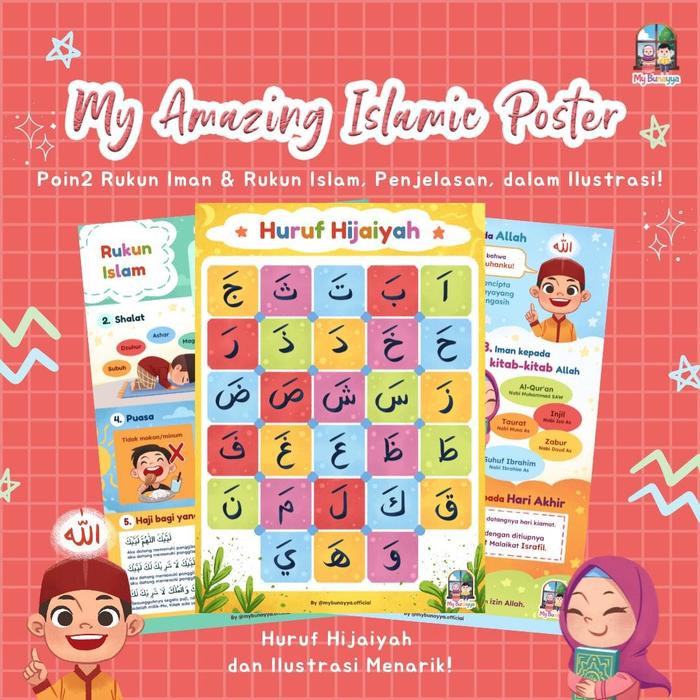 

pintar- My Amazing Islamic Poster - Soft Cover Poster Anak Usia 3+