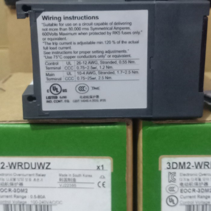 3DM2-WRDUWZ SCHNEIDER ELECTRONIC OVERCURRENT RELAY EOCR-3DM2 ORIGINAL