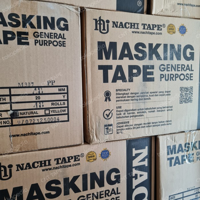 

pintar- Masking tape/ lakban kertas merk nachi tape ukuran 48mm per box