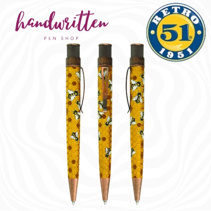 

RETRO 51 TORNADO RESCUE ROLLERBALL BALLPOINT PEN BUZZ HONEYBEE/ PULPEN
