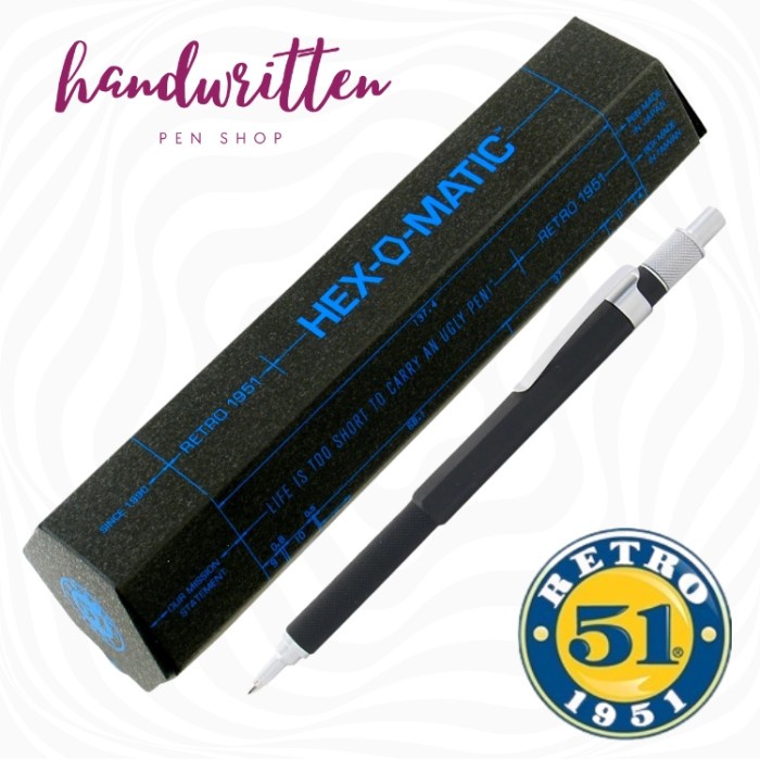 

RETRO 51 HEX O MATIC RETRACTABLE HYBRID BALLPOINT PEN/ PULPEN