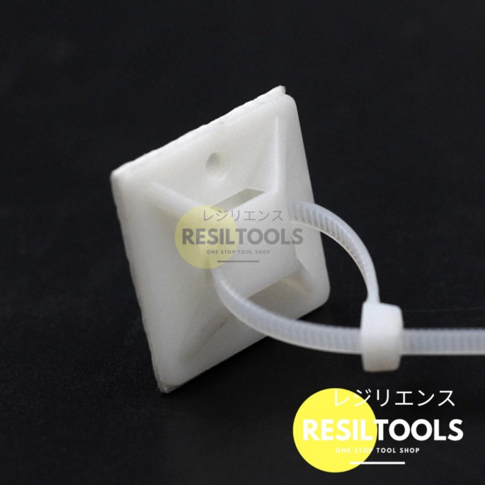 

pintar- Dudukan Kabel Tis 25 x 25 mm Klem Tempel Dinding Tembok Tie 100 buah