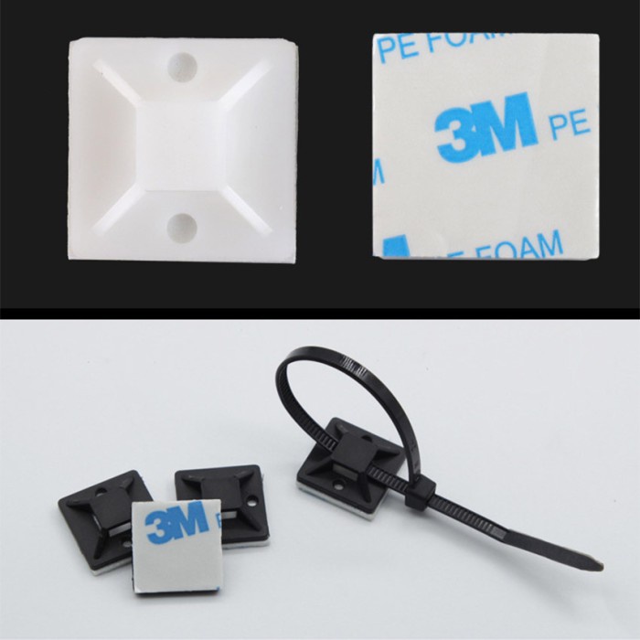 

pintar- 100pcs Dudukan Kabel Ties Untuk Pengikat Kabel Organizer Wire Holder