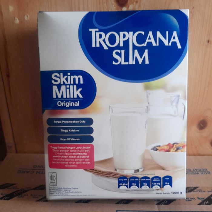 

Terlaris Tropicana Slim Non Fat Skim Milk (Susu Nfdm Original 1Kg / 1000Gr) Ready