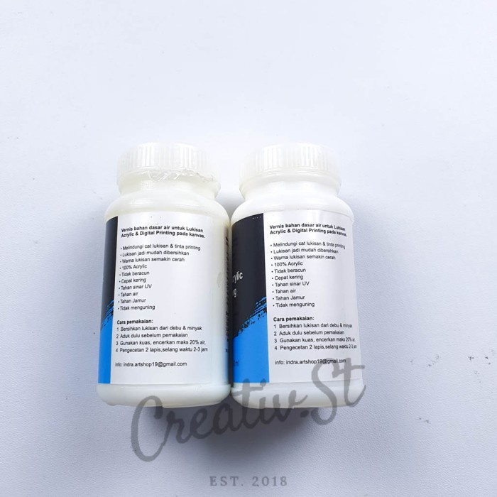 

pintar- Cat Varnish Acrylic Clay Vernish Lukis Doff Glossy 100 ml