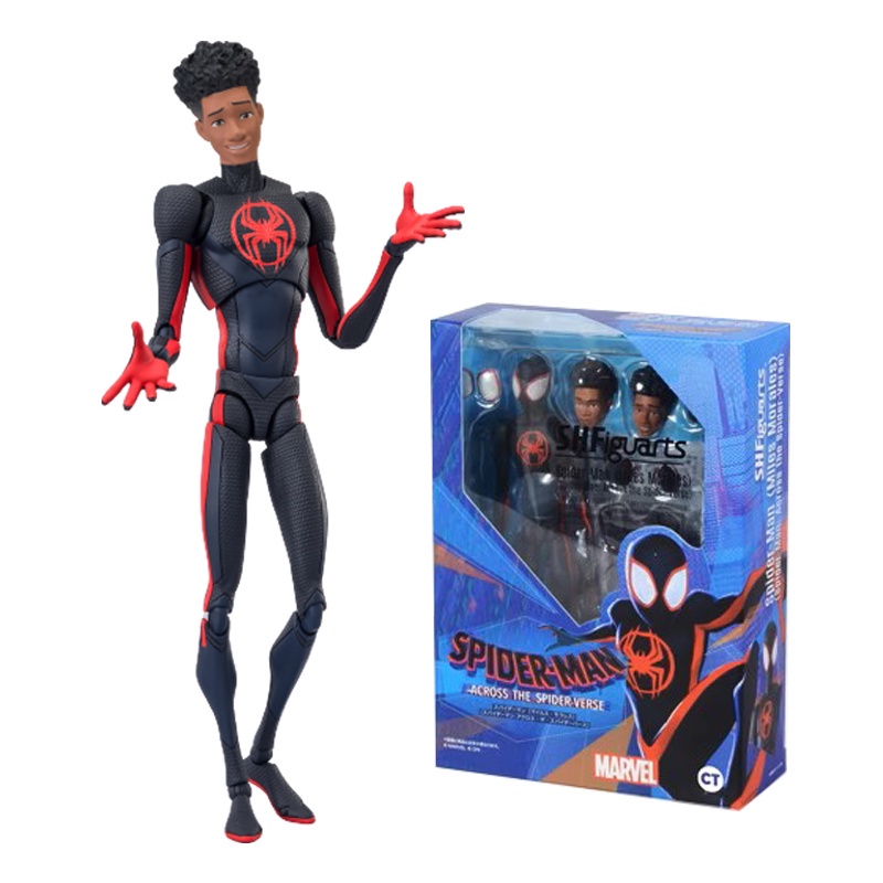 Figure Spider-Man S.H.Figuarts Spider-Man Miles Anime Aksi Komik Model Koleksi Mainan untuk Anak Lak