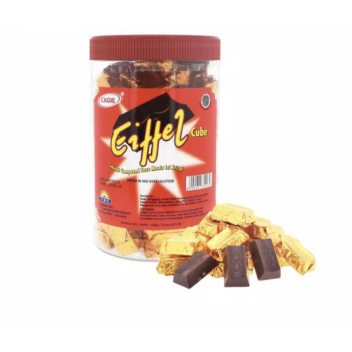 

.500gr coklat lagie Eiffel cube coklat rice crispi 1 toples Chocolate Choco