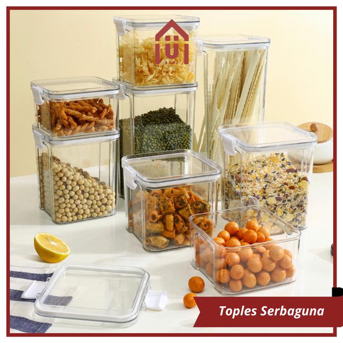 

DISKON UNISO - TOPLES TRANSPARAN ESTETIK TEMPAT PENYIMPANAN SNACK SEREAL MAKANAN RINGAN SERBAGUNA