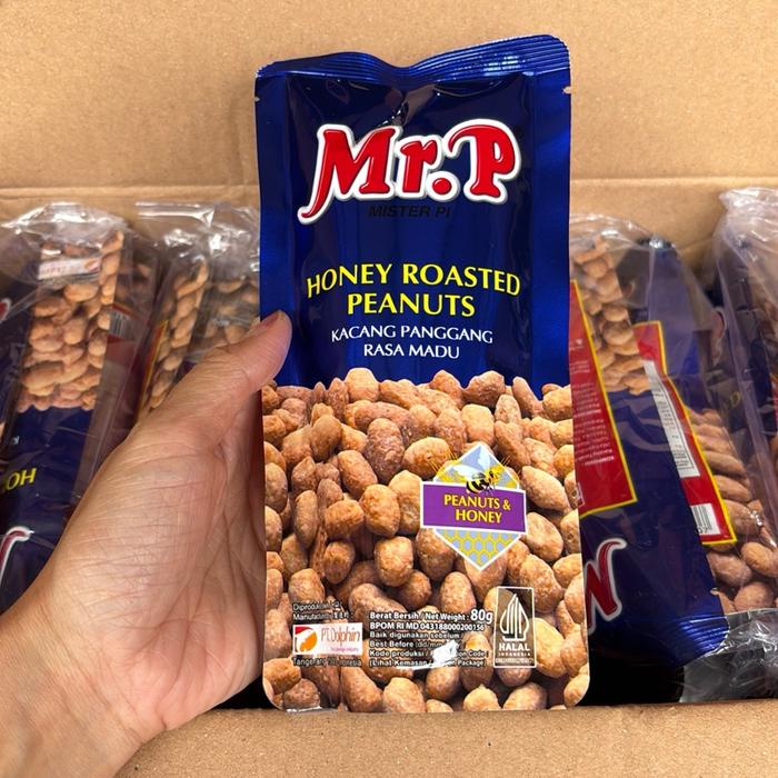 

NEW Agen distributor makanan ringan snack cemilan ultah kacang mr p honey roasted peanuts kacang