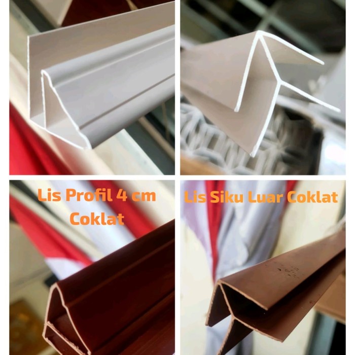 TERMURAH LIS PLAFON PVC 4 MODEL PUTIH - COKLAT