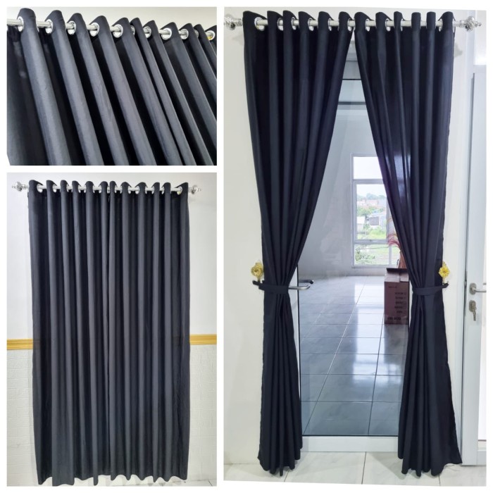 SALE Gorden Pintu Minimalis Polos - Hordeng Jendela Tinggi Polos - Hordeng