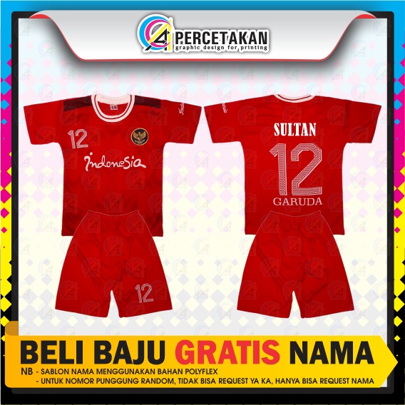 JERSEY BOLA TIMNAS INDONESIA SETELAN GRATIS SABLON NAMA, BAJU FUTSAL, KAOS BOLA, PAKAIAN OLAHRAGA