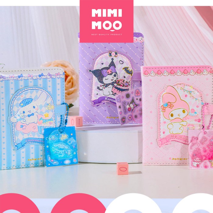 

Mimimoo Mini Notebook Buku Dairy Karakter Sanrio Cinnamoroll Kuromi Baru