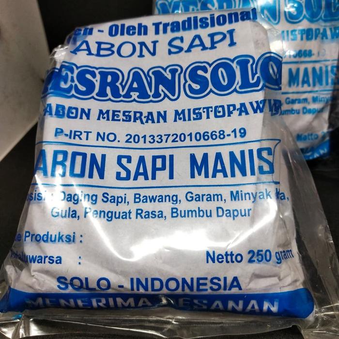 [dch] - Abon Sapi Mesran Solo Mistopawiro 250 gram
