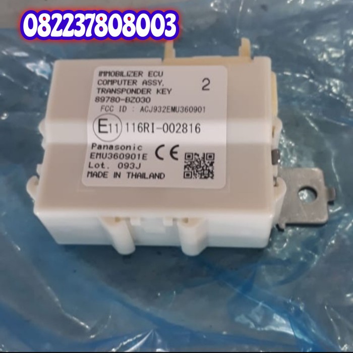 Ecu Immobilizer Agya Ayla Calya Sigra 89780-Bz030 Asli