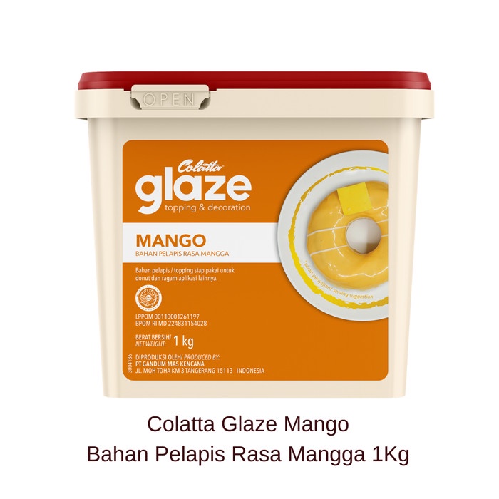 

Lezat- Colatta Glaze Mango - Bahan Pelapis Rasa Mangga 1Kg