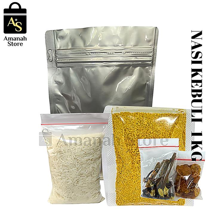 

KC576 Nasi Kebuli 1000 gram Bumbu Instan Masakan Arab ( 10-12 porsi ) Paket Bumbu Dan Beras 1 kg