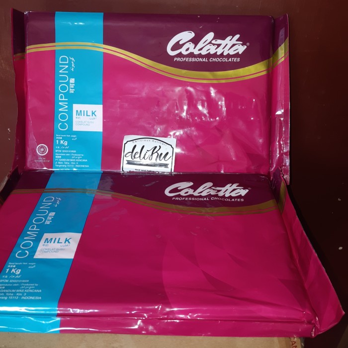 

Lezat- Milk compound colatta 1kg kemasan asli/ Cokelat milk compound collata
