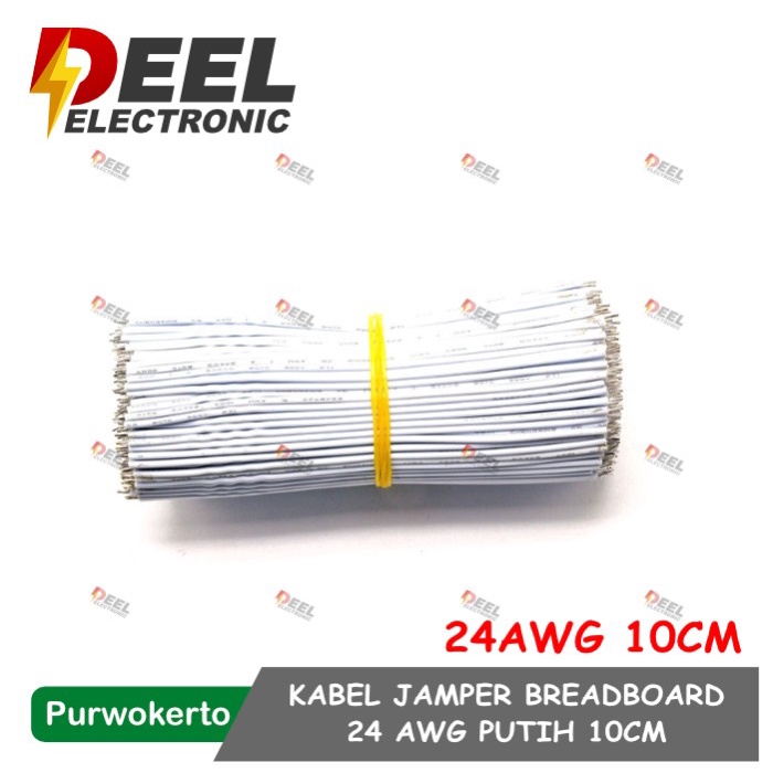 SZ708 5PCS KABEL JAMPER BREADBOARD 24AWG PUTIH 10CM KABEL ELEKTRONIK BIG SALE