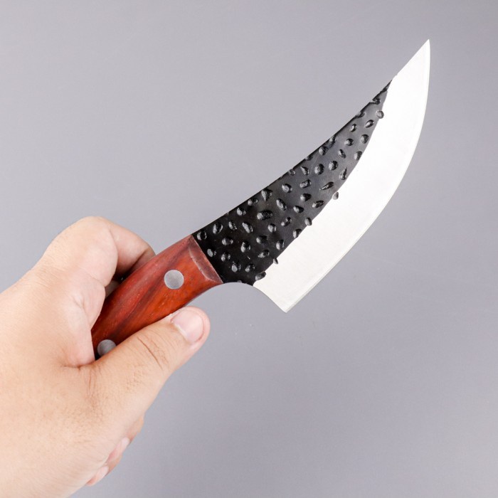 PREMIUM Pisau Daging Mini Stainless Pisau Hunting Berburu