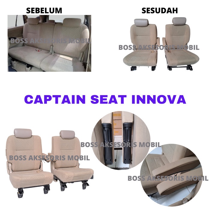 PREMIUM Merubah Jok Asli ke Captain Seat Innova