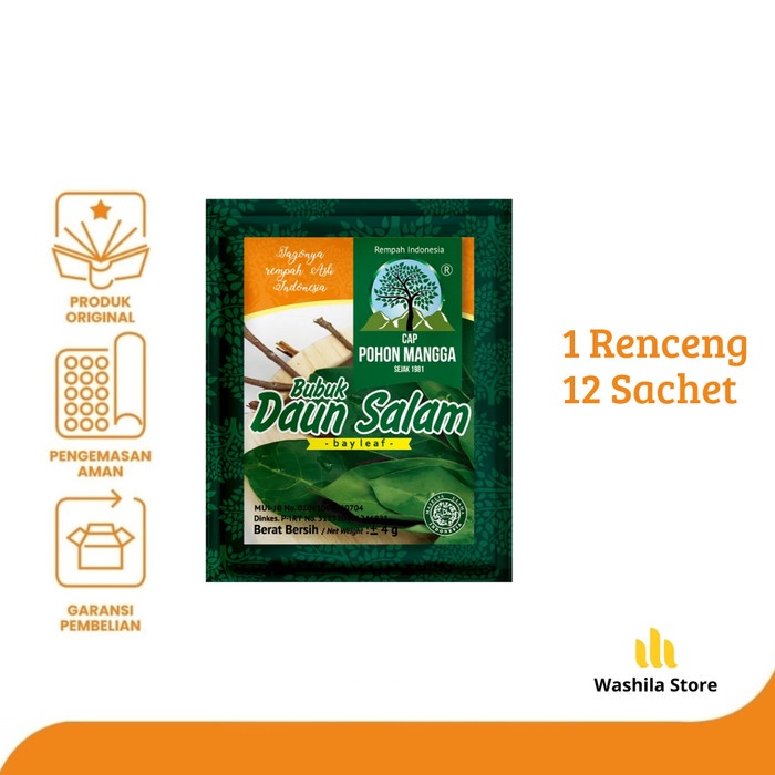 

SP752 BUMBU Bubuk Tepung Daun Salam Kemasan Instan Cap POHON MANGGA PROMO