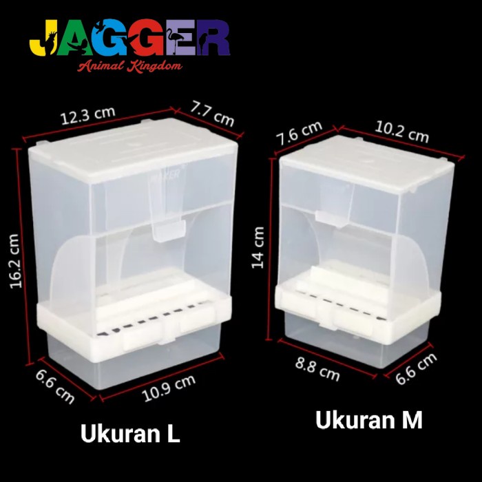PREMIUM Dispenser Soliter Tempat Pakan Burung Lovebird Parkit Australia